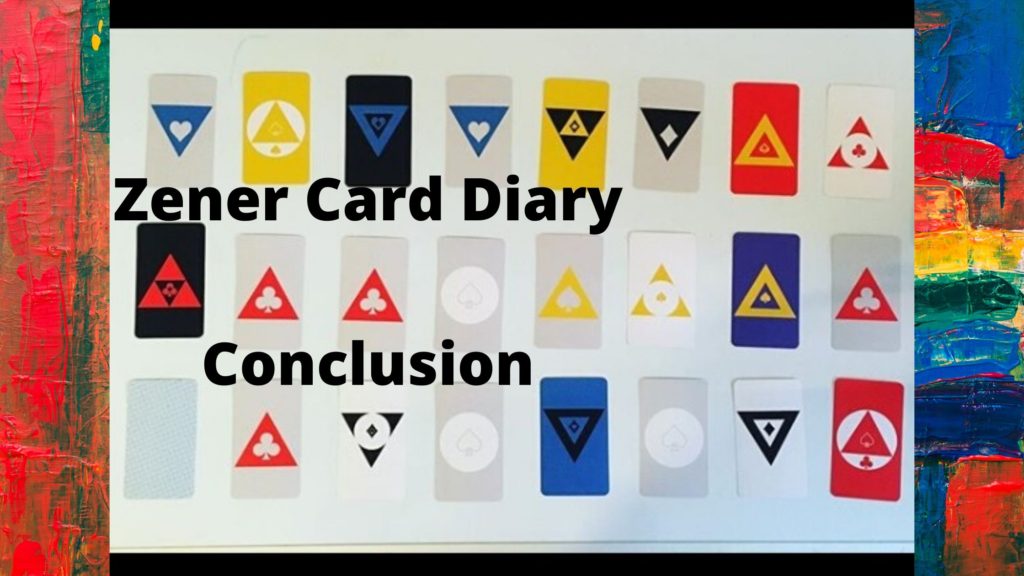 Zener Card Diary Conclusion