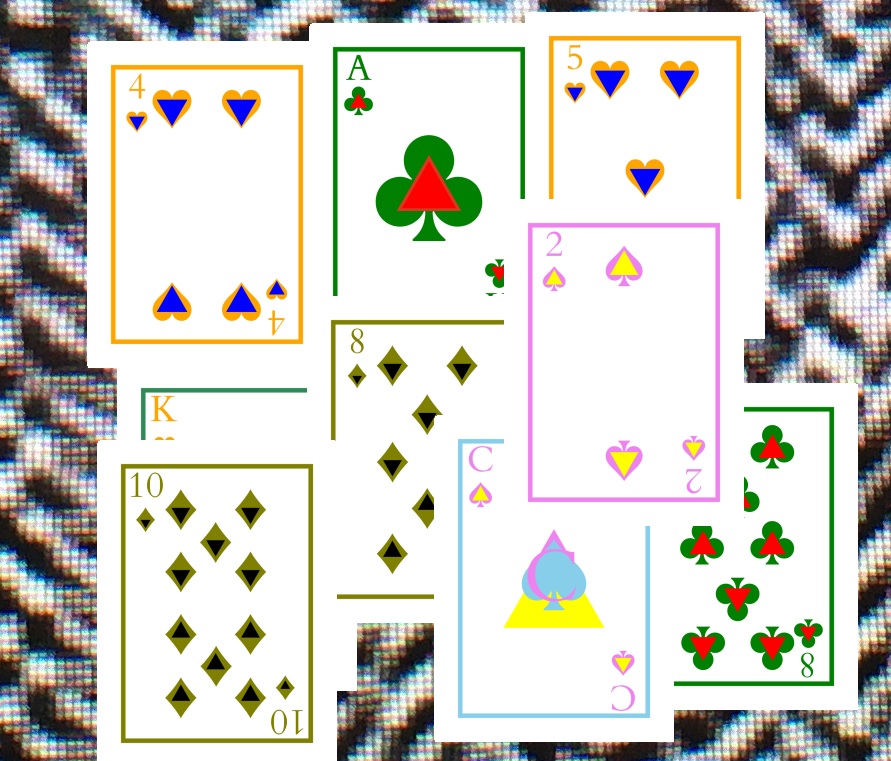 Path and Playing Card Deck Poker Size